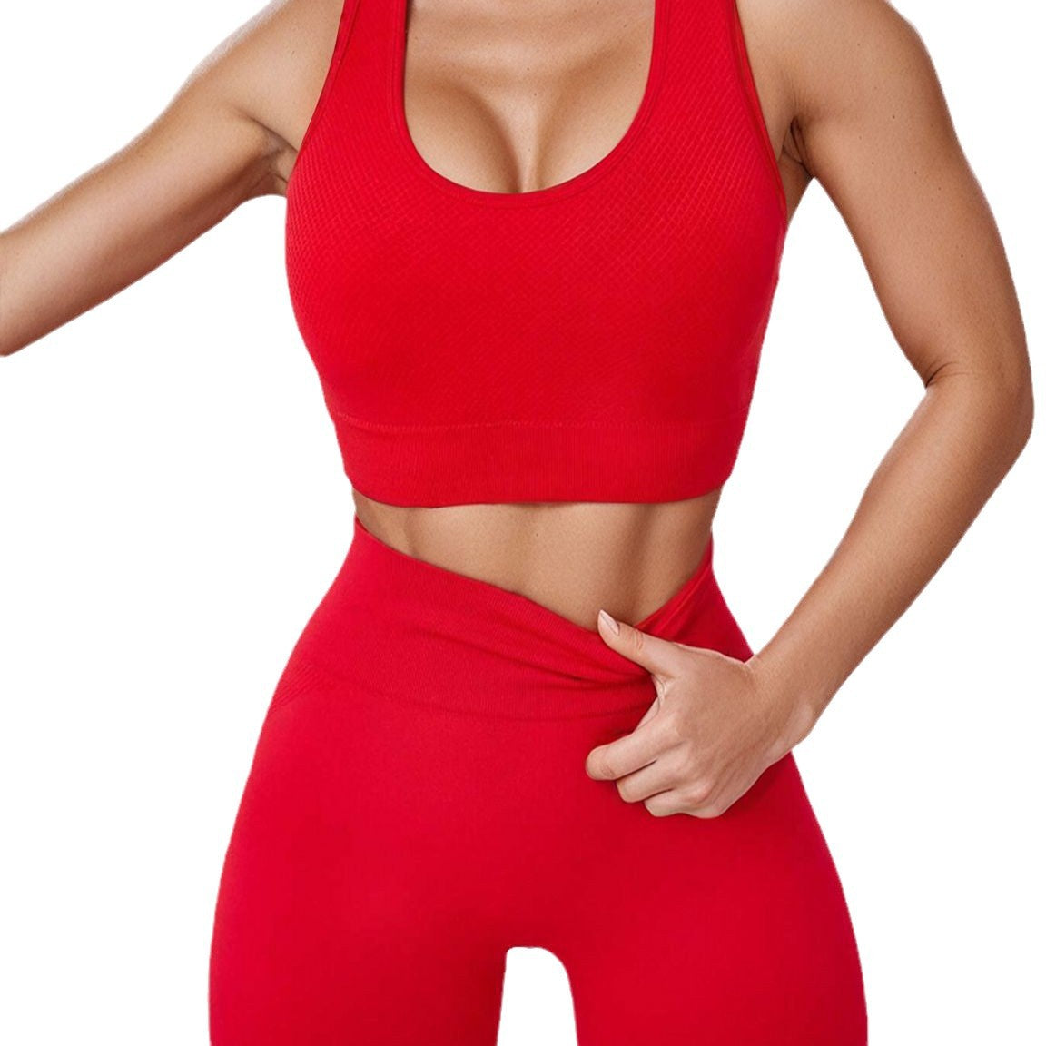 Seamless Yoga Shorts Women's High-waisted Peach Sweatpants Nude Quick-drying Fitness Yoga Set