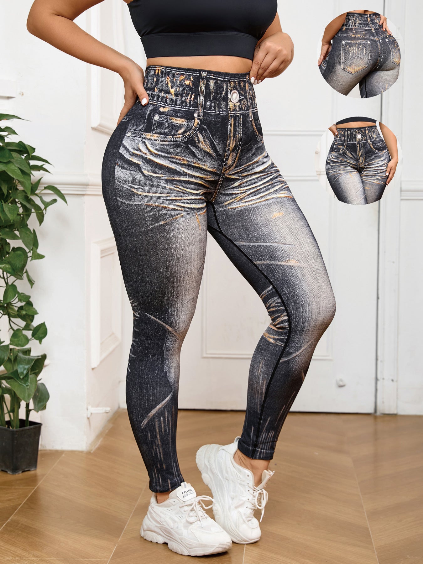 Summer Peach Buttocks Large Size Yoga Pants with Hip Line Tight High Waist Tie-dye Large Size Fitness Pants Quick-drying Outer Wear Women