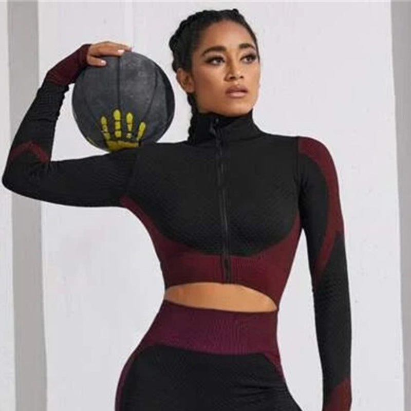 Yoga Clothes Women's Suit Spring and Autumn Models Professional Gym Training Morning Running Clothes Sports Jacket High-end Fitness Clothes