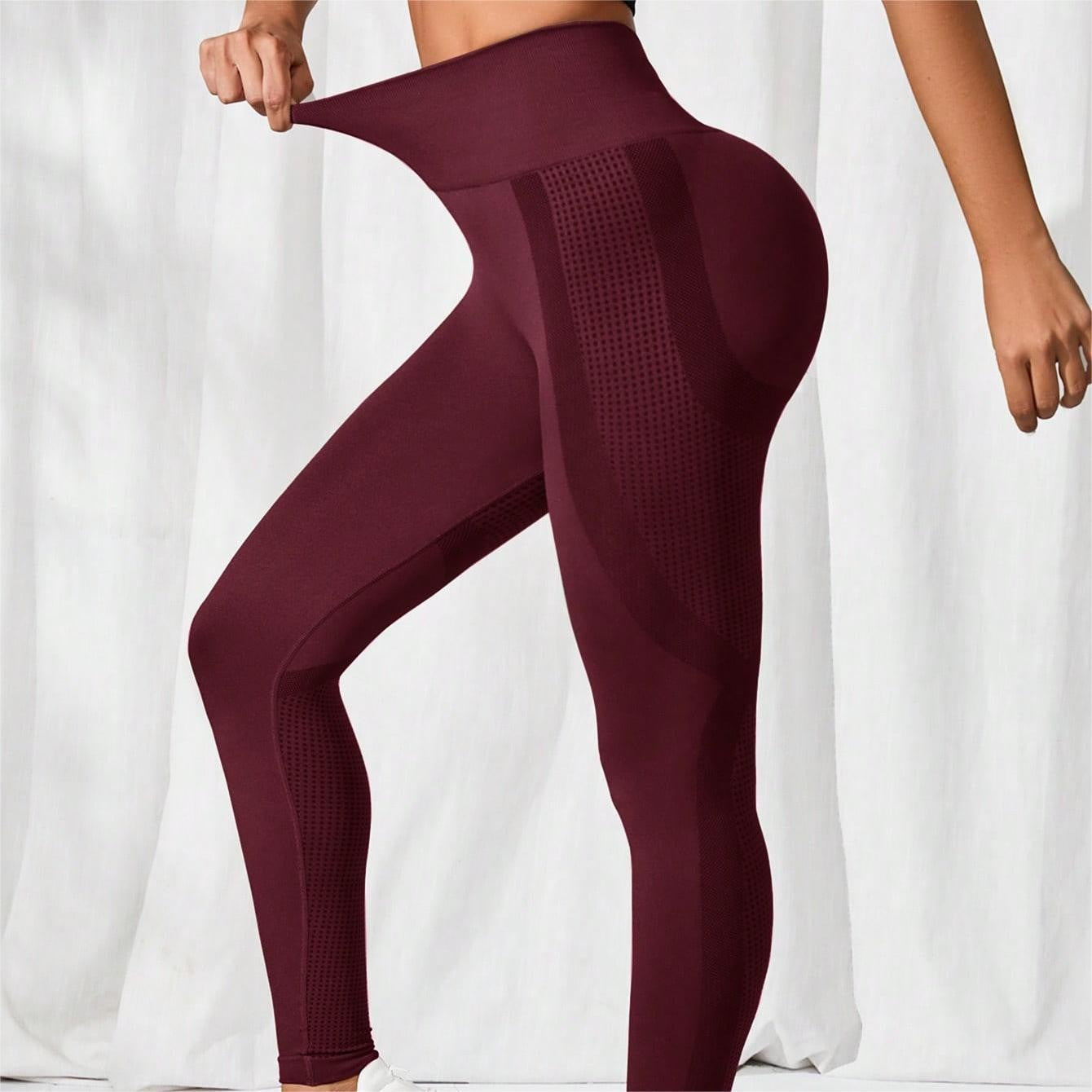 Yoga Pants No Embarrassment Line High Waist Trousers Wear Sports Knitted Yoga Pants B Seam Fitness Pants Women Peach Buttocks
