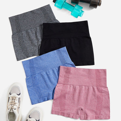 Spot Yoga Shorts Women's Summer Wear Nude Hip-lifting Sports Shorts Tight Elastic Sports Fitness Three-point Pants