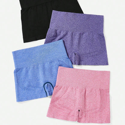 Spot Yoga Shorts Women's Summer Wear Nude Hip-lifting Sports Shorts Tight Elastic Sports Fitness Three-point Pants