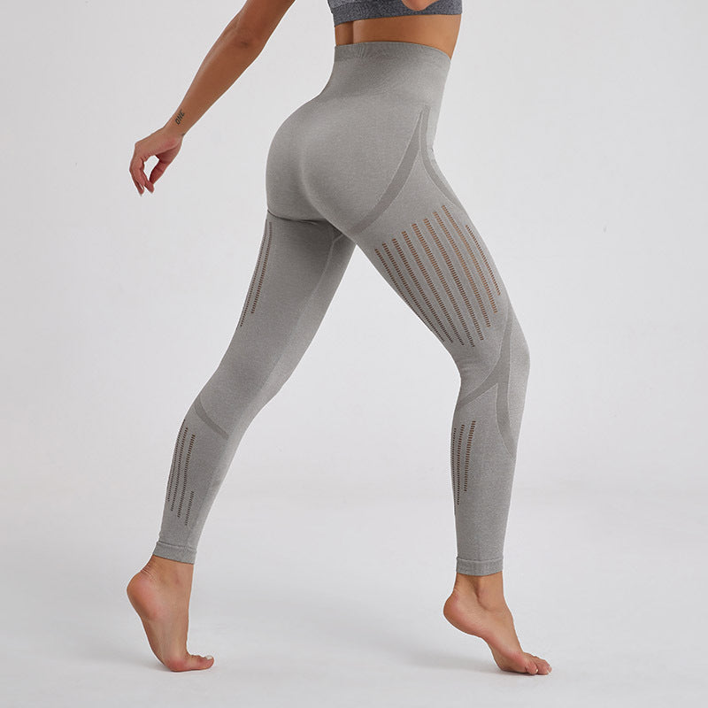 Fitness pants, yoga waist, belly and hip leggings, high-waisted pants, women's body sculpting fitness