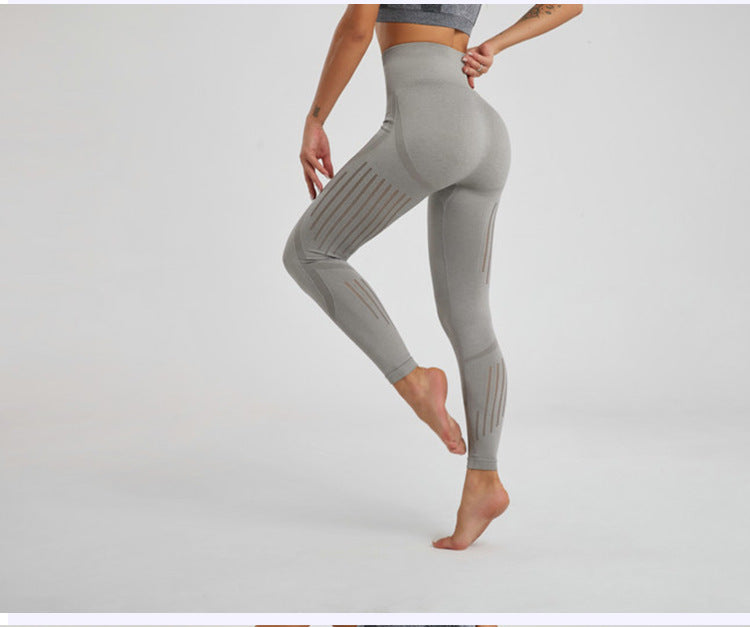 Black Yoga Pants Sports High Quality Shark Pants Dark Pattern Fitness Pants Women's No Embarrassment Line Peach Buttocks Quick Drying