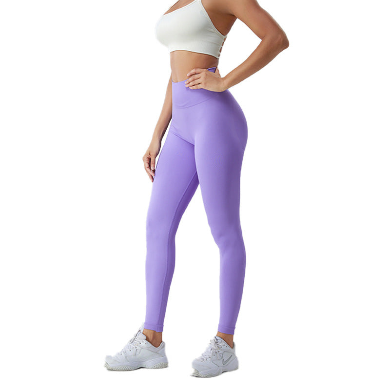 Naked Leggings, High Waist, Abdomen, Hip Lift, Tight Full-length Fitness Pants, European and American Body Sculpting Yoga Pants, Seamless
