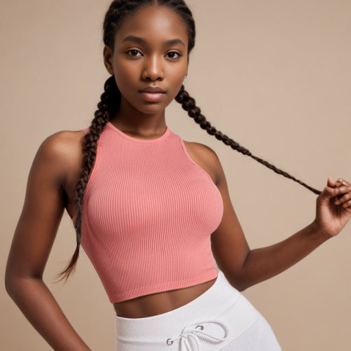 V-neck Shows Chest Beauty Back LONG LINE Lengthened Can Wear Sports Underwear Women's Yoga Clothes Top Sports Small Vest