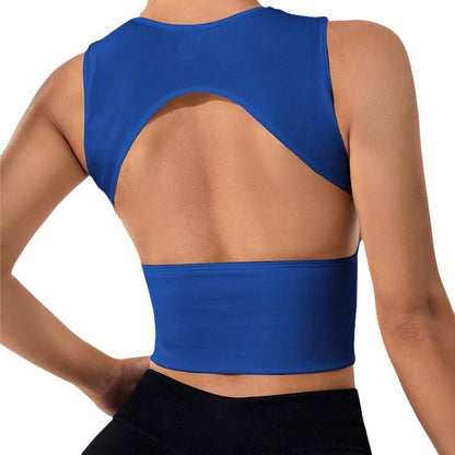 Yoga Vest Women's Chest Pad Integrated Quick-drying Sports Bra Women's High-strength Shock-proof and Anti-sagging No Steel Ring Beautiful Back