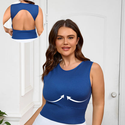 Large Size Yoga Vest Fat Mm High Strength Women's One Cup Sports Vest Large Size Yoga Top Female Fat Sister