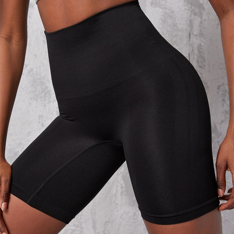 Summer high-waisted seamless belly pants, thin waistband, strong belly and strong hip lift body sculpting pants
