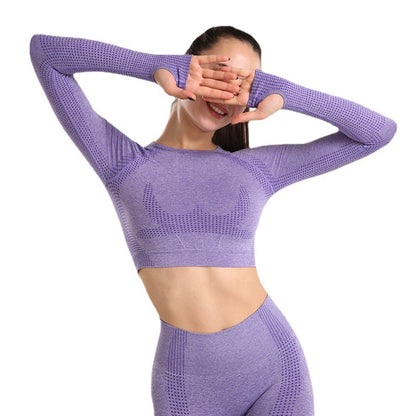 Fitness Vest, Summer Breathable Yoga Clothes, Tops, Long Sleeves, Women's High-intensity Sports Vest, Shock-proof Women