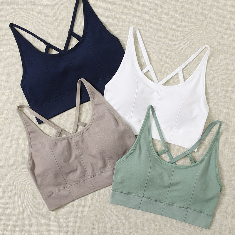 Processing Customized New High-intensity Sports Yoga Bra Cross Beautiful Back Shock-proof Square Neck Yoga Sports Underwear Women