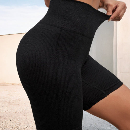 New Yoga Pants Peach Hip Pants Fitness Women's Five-point Pants Seamless Outer Wear High Waist Belly Fitness Pants