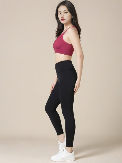 Sports Yoga Clothes Underwear Women's Fixed Chest Pad High Elastic Nude Yoga Bra Beautiful Back Shock Absorption Gathering Fitness Vest