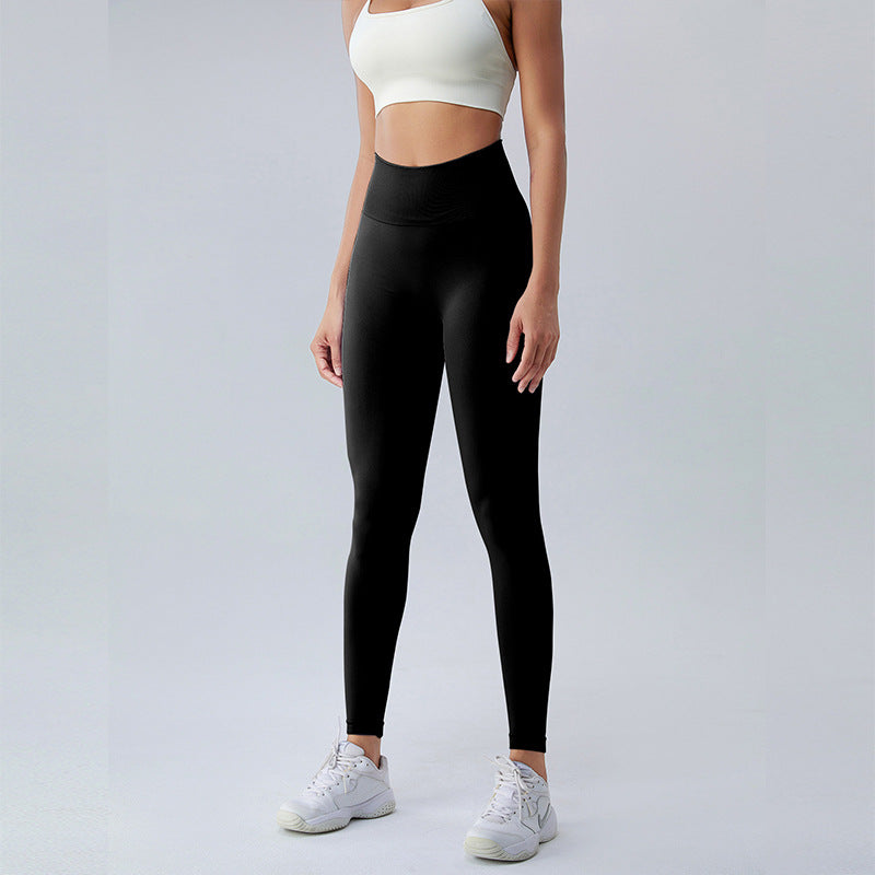 Black Yoga Pants Sports High Quality Shark Pants Dark Pattern Fitness Pants Women's No Embarrassment Line Peach Buttocks Quick Drying