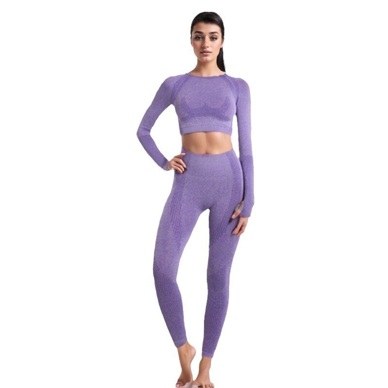 Yoga Clothes Wholesale Set Summer High-end Running Sports Top Tight and Thin Moisture-wicking Yoga Trousers