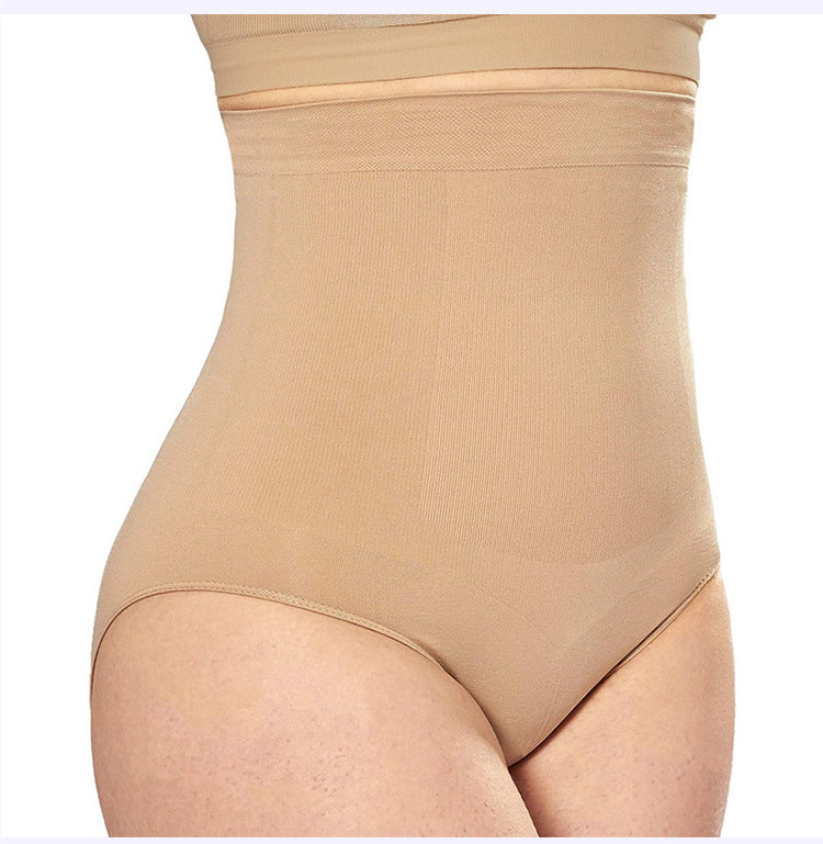 Customized Large Size Seamless Belly Pants Solid Color High Waist Hip Leggings Simple Postpartum Body Sculpting Breathable Women's Underwear