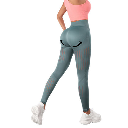 New Nude Yoga Pants Women's High Waist Hip Lift Outer Wear Fitness Pants Tight Running Training Sports Breathable Trousers Summer