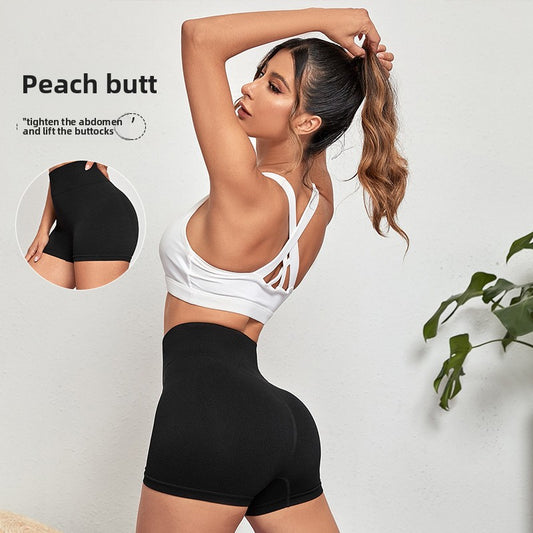 Three-point Pants Yoga Women's Ice Silk Quick-drying Shorts Women's Yoga Hip-lifting Shorts Fitness Pants Women's Peach Hip 3-point Pants