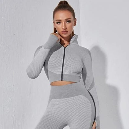 Yoga Clothes Women's Suit Spring and Autumn Models Professional Gym Training Morning Running Clothes Sports Jacket High-end Fitness Clothes
