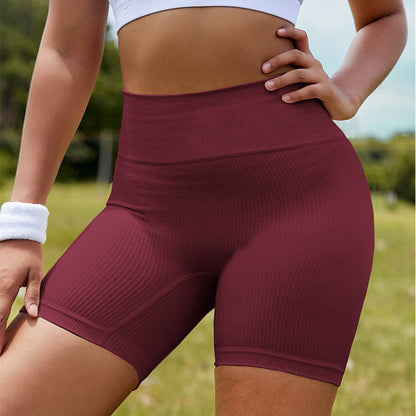 Processing Custom Yoga Shorts Women's Summer Wear Quick-drying Anti-crimping Sports Shorts Peach Hip-lifting Fitness Shorts