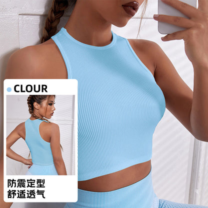 Yoga Vest Lulu Yoga Clothes Top Sports Sleeveless Yoga Vest Outer Wear Quick-drying Sleeveless Sports Vest Women