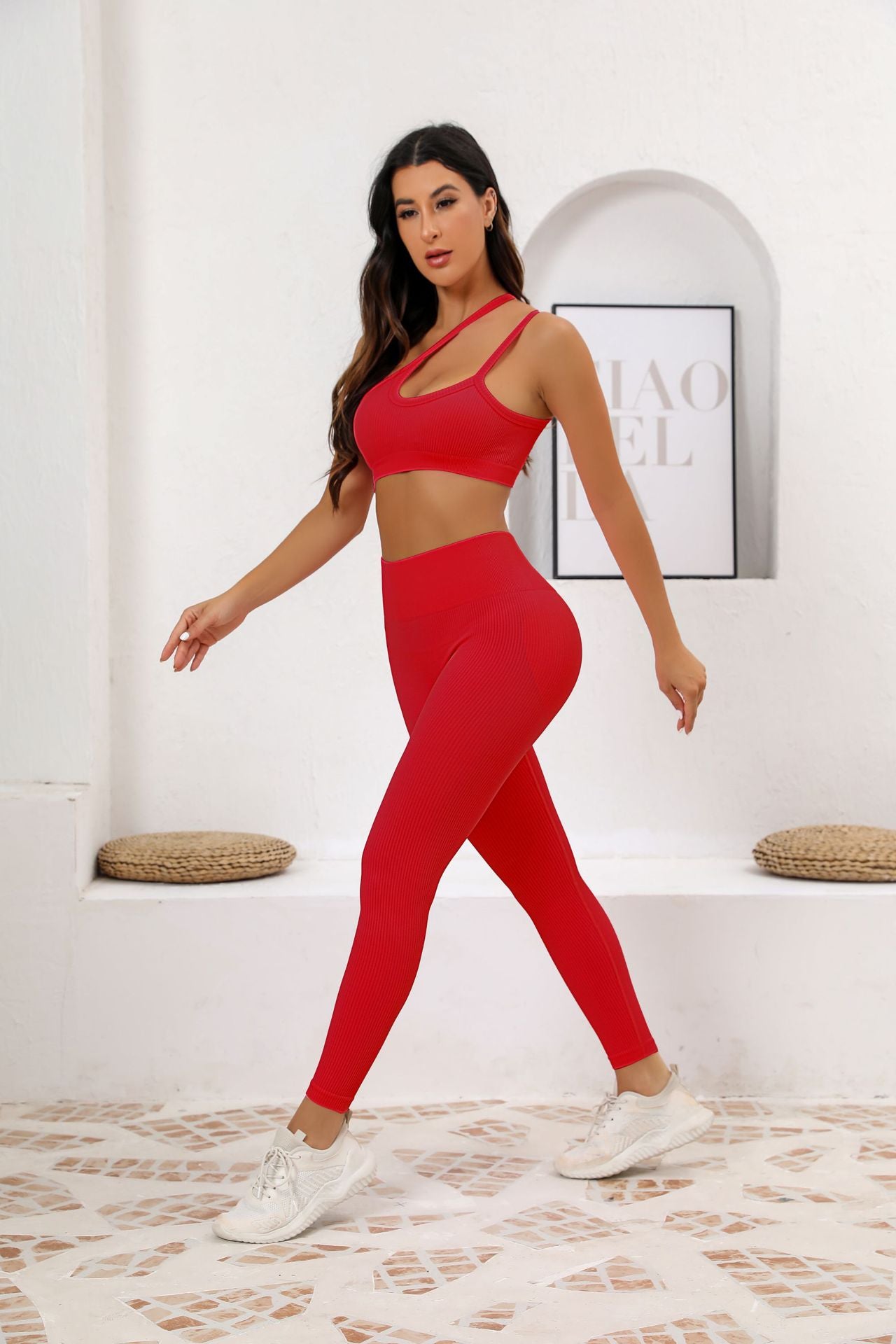 Oblique Suspenders, Solid Color Bra, Beautiful Back, Tight Fit, Slim Fit Women's Yoga, Running Sports Vest