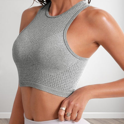 Sports Underwear Fixed Cup Non-removable Vest Type Anti-sagging External Wear Sports Bra Without Steel Ring Small Chest Gathering