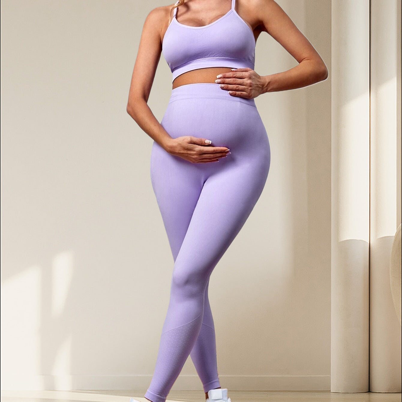 Premium Summer Maternity Yoga Clothing Women's Suit Summer Sports Vest with Chest Pad Sleeveless Premium Fitness Suit Women