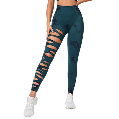 Yoga Pants No Embarrassment Line High Waist Trousers Wear Sports Knitted Yoga Pants B Seam Fitness Pants Women Peach Buttocks