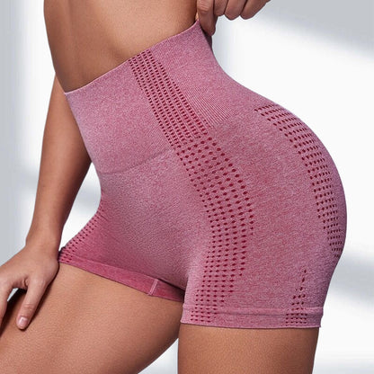 Spot Yoga Shorts Women's Summer Wear Nude Hip-lifting Sports Shorts Tight Elastic Sports Fitness Three-point Pants