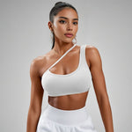 Sexy Yoga Sports Diagonal Suspender Bra Woman Beautiful Back High Intensity Shock-absorbing Underwear Yoga