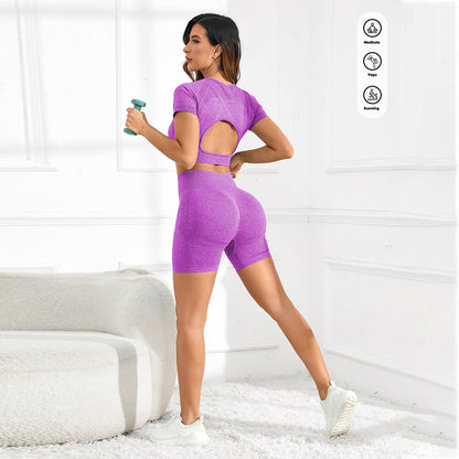 Sports Yoga Suit Women's Two-piece Suit Women's Fitness Suit Tight-fitting The Same Women's Yoga Suit High-end Summer
