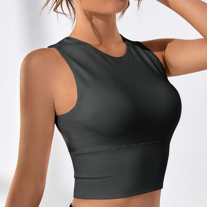 Sports Vest Women's Shock-proof Running Fitness Wear Backless Vest Yoga Clothes Top High-end Beautiful Back Yoga Clothes