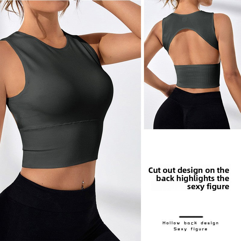 Lulu Vest Outdoor Fitness Yoga Vest Women's Senior Sense Sports Outdoor Fitness Women's Tight Yoga Vest