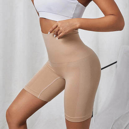 Summer high-waisted seamless belly pants, thin waistband, strong belly and strong hip lift body sculpting pants