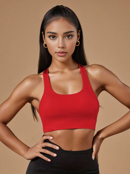 Sports Bra Women's Fitness High-strength Breathable Non-chest Compression Sports Bra Women's Shockproof Anti-sagging Non-wire Movement
