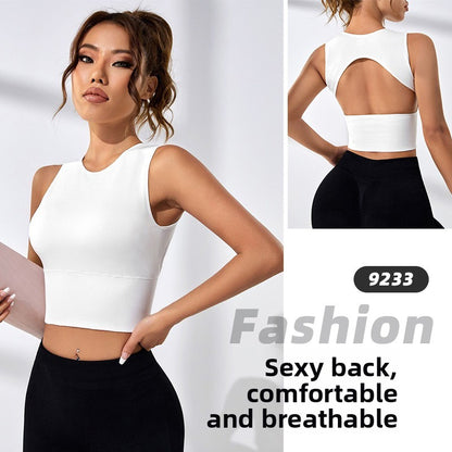 Lulu Vest Outdoor Fitness Yoga Vest Women's Senior Sense Sports Outdoor Fitness Women's Tight Yoga Vest