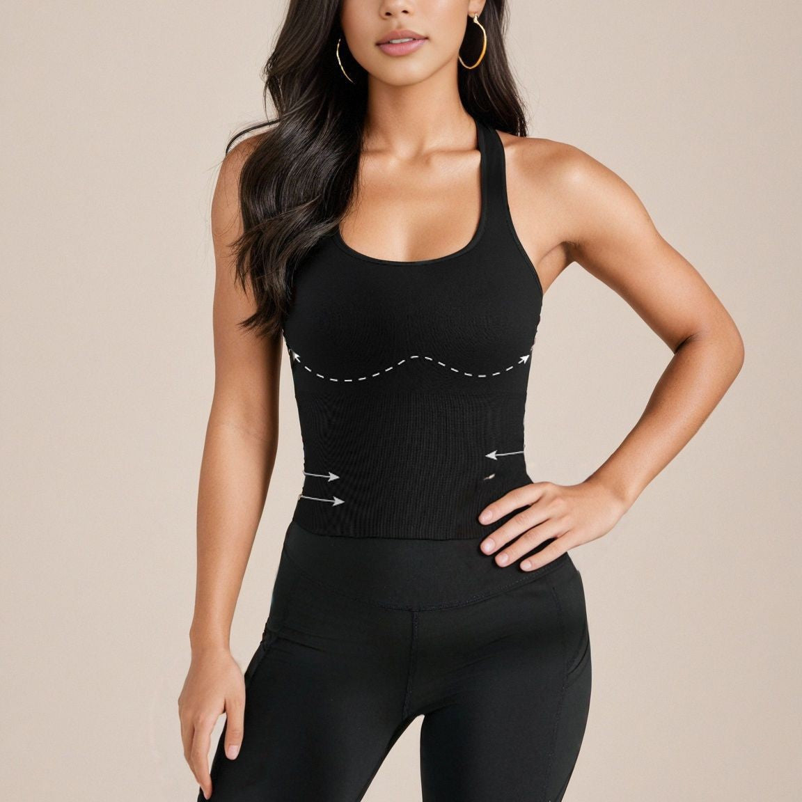 Sports Vest To Cover The Stomach Women's Shock-proof and Anti-sagging External Wear Yoga Underwear Women's Vest One-piece Beautiful Back Yoga Clothing