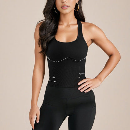Sports Vest To Cover The Stomach Women's Shock-proof and Anti-sagging External Wear Yoga Underwear Women's Vest One-piece Beautiful Back Yoga Clothing