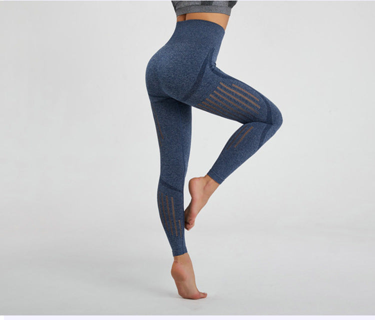 Black Yoga Pants Sports High Quality Shark Pants Dark Pattern Fitness Pants Women's No Embarrassment Line Peach Buttocks Quick Drying