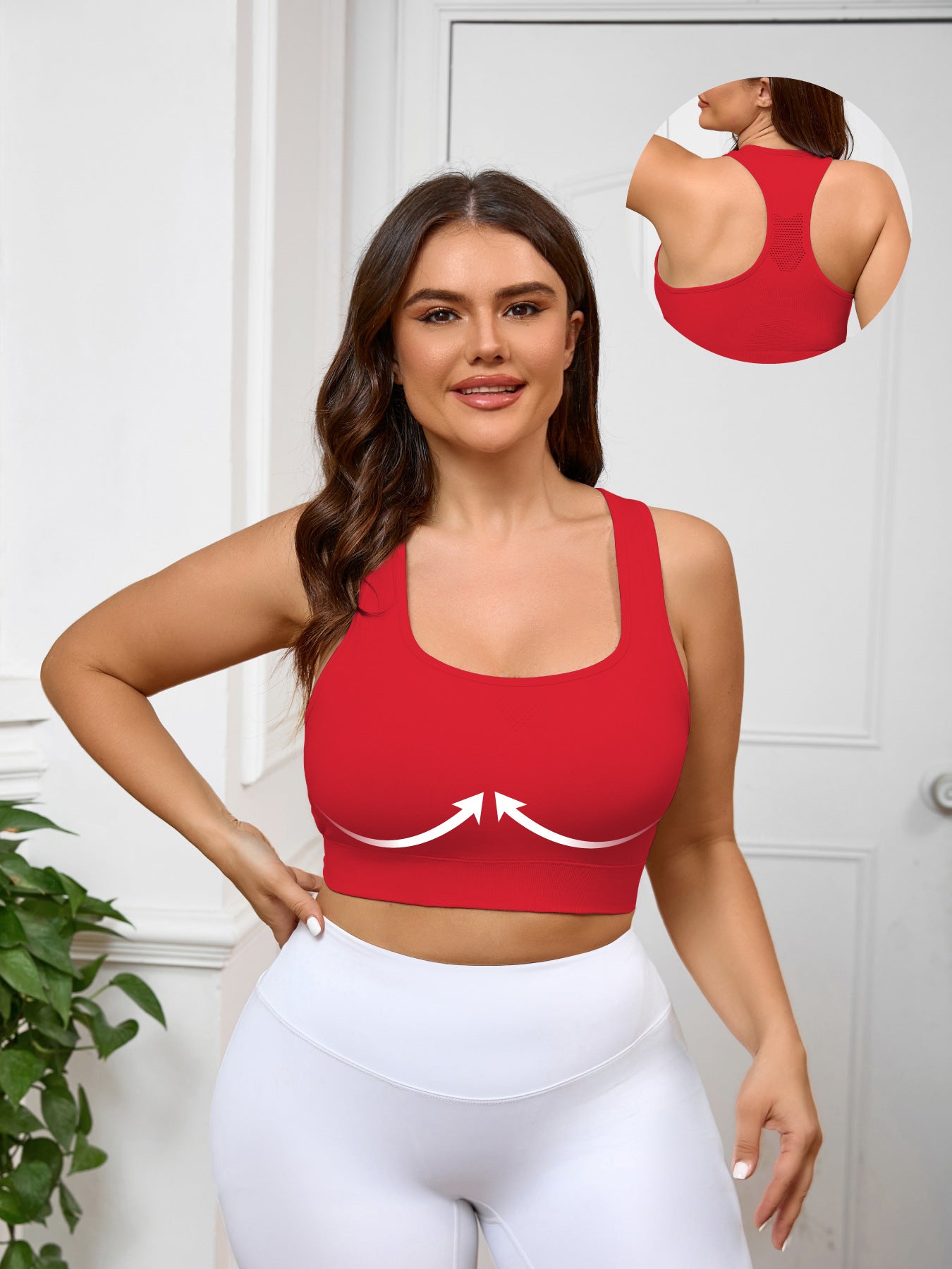 Large Size Sports Bra Wholesale, Yoga Bra Integrated Fixed Cup with Chest Pad Summer Shock-proof Fitness Bra