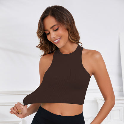 V-neck Shows Chest Beauty Back LONG LINE Lengthened Can Wear Sports Underwear Women's Yoga Clothes Top Sports Small Vest