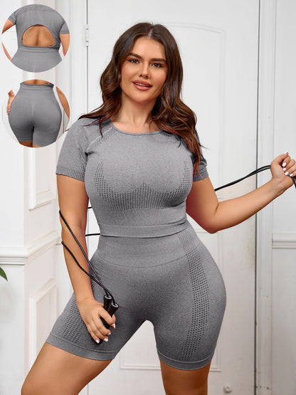 Large Size Yoga Suit Women's Quick-drying Summer High-strength Tight Suit Large Size Fitness Suit Women's Fat 100kg