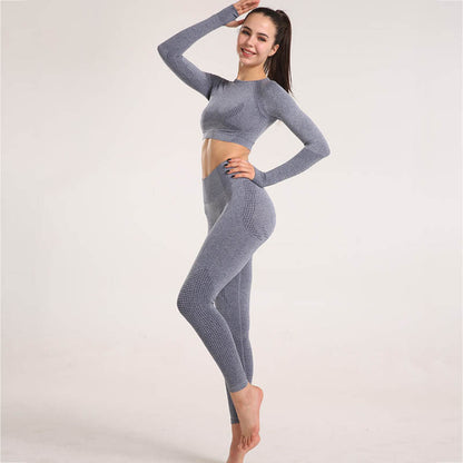 Yoga Clothes Wholesale Set Summer High-end Running Sports Top Tight and Thin Moisture-wicking Yoga Trousers