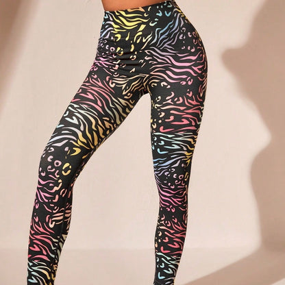 Sports Fitness Clothes, Yoga Pants, Women's High Waist Hip Lift Yoga Nude Large Size Peach Hip Fitness Running Pants