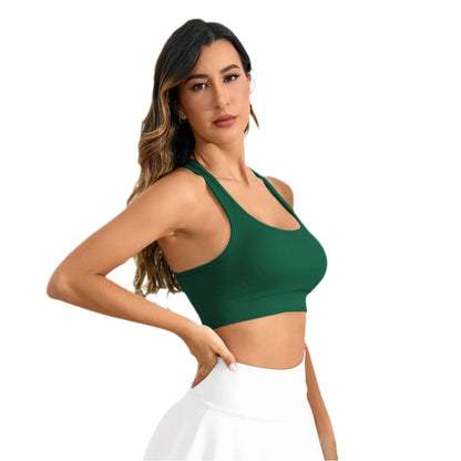 Sports Vest, Women's Fitness, Shockproof, Fixed Cup, Non-Running Cup, Yoga Underwear, Women's Vest, Integrated Backless Yoga Wear