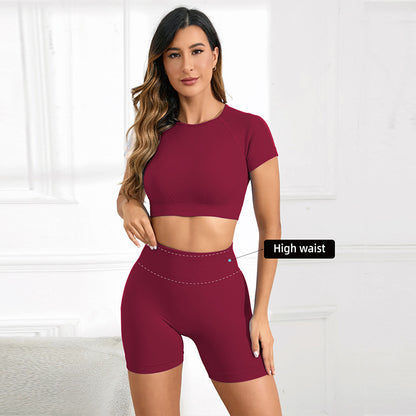 Sports Yoga Suit Women's Two-piece Suit Women's Fitness Suit Tight-fitting The Same Women's Yoga Suit High-end Summer