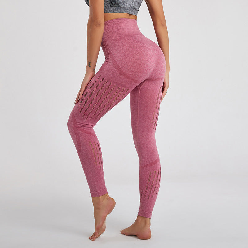 Peach Hip Yoga Pants Women's Sports High Waist Hip Lift Sports Trousers Women's Outer Wear Anti-light Gym Special Quick Drying