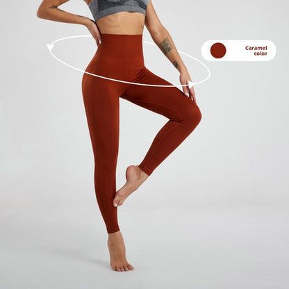 American Sports Style Yoga Pants Nine Points Women's Hip Yoga Pants Women's Yoga Trousers Peach Hip Seamless Fitness Pants