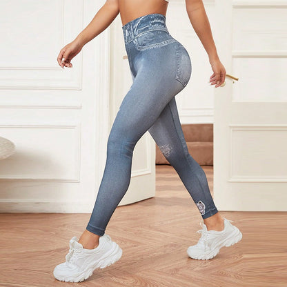 American Sports Style Yoga Pants Nine Points Women's Hip Yoga Pants Women's Yoga Trousers Peach Hip Seamless Fitness Pants